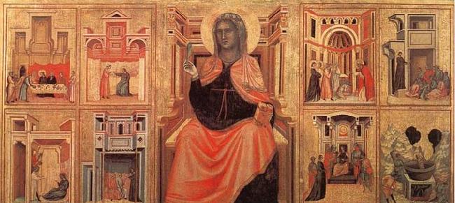 MASTER of Saint Cecilia Saint Cecilia Altarpiece China oil painting art